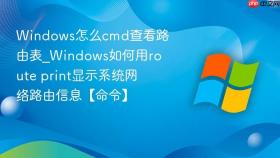 windows怎么cmd查看路由表_windows如何用route print显示系统网络路由信息【命令】