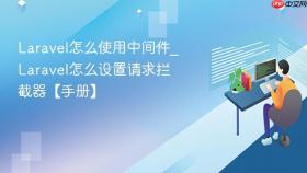 Laravel怎么使用中间件_Laravel怎么设置请求拦截器【手册】