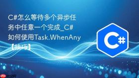 c#怎么等待多个异步任务中任意一个完成_c#如何使用task.whenany【技巧】