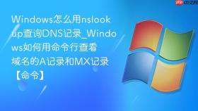 windows怎么用nslookup查询dns记录_windows如何用命令行查看域名的a记录和mx记录【命令】
