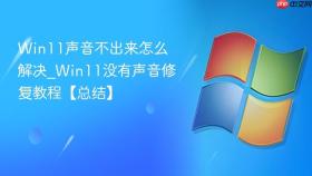 win11声音不出来怎么解决_win11没有声音修复教程【总结】