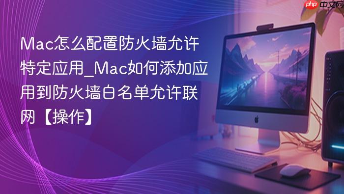 mac怎么配置防火墙允许特定应用_mac如何添加应用到防火墙白名单允许联网【操作】