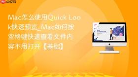mac怎么使用quick look快速预览_mac如何按空格键快速查看文件内容不用打开【基础】