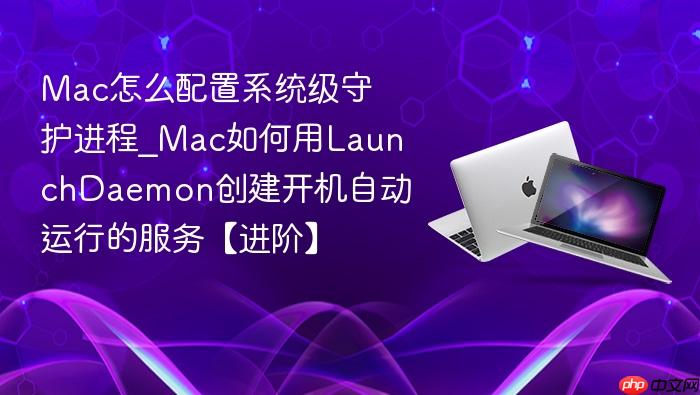 mac怎么配置系统级守护进程_mac如何用launchdaemon创建开机自动运行的服务【进阶】