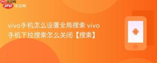 vivo手机怎么设置全局搜索 vivo手机下拉搜索怎么关闭【搜索】