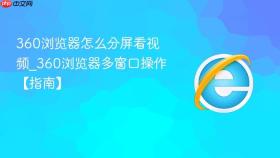 360浏览器怎么分屏看视频_360浏览器多窗口操作【指南】
