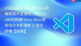 vscode怎么配置hono后端框架开发调试_vscode如何搭建hono web框架项目并配置断点调试环境【指南】