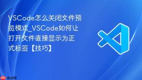 vscode怎么关闭文件预览模式_vscode如何让打开文件直接显示为正式标签【技巧】