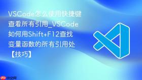 vscode怎么使用快捷键查看所有引用_vscode如何用shift+f12查找变量函数的所有引用处【技巧】