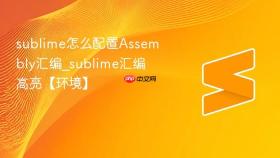 sublime怎么配置assembly汇编_sublime汇编高亮【环境】