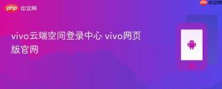 vivo云端空间登录中心 vivo网页版官网