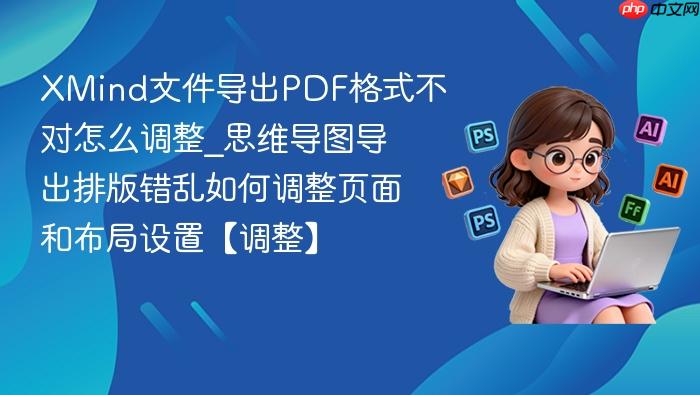 xmind文件导出pdf格式不对怎么调整_思维导图导出排版错乱如何调整页面和布局设置【调整】
