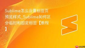 Sublime怎么设置标签页预览样式_Sublime如何区分临时和固定标签【教程】