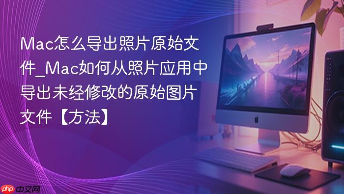 mac怎么导出照片原始文件_mac如何从照片应用中导出未经修改的原始图片文件【方法】