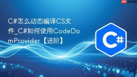 c#怎么动态编译cs文件_c#如何使用codedomprovider【进阶】