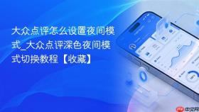 大众点评怎么设置夜间模式_大众点评深色夜间模式切换教程【收藏】