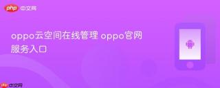 oppo云空间在线管理 oppo官网服务入口