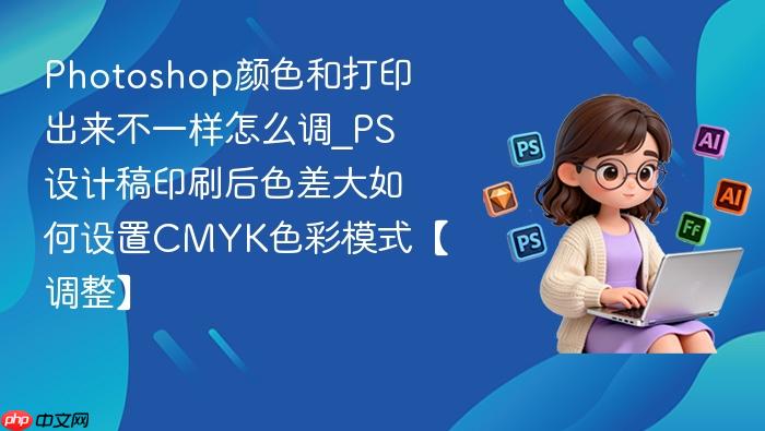 photoshop颜色和打印出来不一样怎么调_ps设计稿印刷后色差大如何设置cmyk色彩模式【调整】