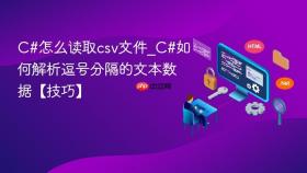 c#怎么读取csv文件_c#如何解析逗号分隔的文本数据【技巧】