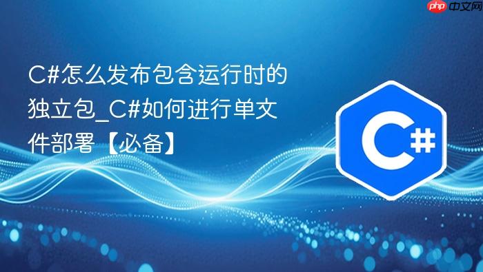 c#怎么发布包含运行时的独立包_c#如何进行单文件部署【必备】