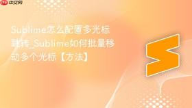 sublime怎么配置多光标跳转_sublime如何批量移动多个光标【方法】