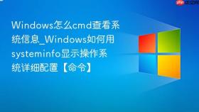 windows怎么cmd查看系统信息_windows如何用systeminfo显示操作系统详细配置【命令】