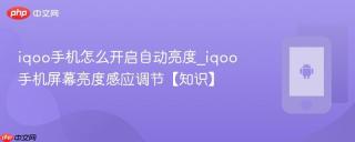 iqoo手机怎么开启自动亮度_iqoo手机屏幕亮度感应调节【知识】