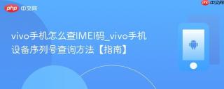 vivo手机怎么查IMEI码_vivo手机设备序列号查询方法【指南】