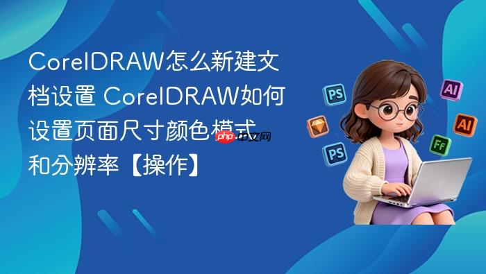 coreldraw怎么新建文档设置 coreldraw如何设置页面尺寸颜色模式和分辨率【操作】