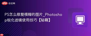 ps怎么修复模糊的图片_photoshop锐化滤镜使用技巧【秘籍】
