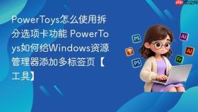 powertoys怎么使用拆分选项卡功能 powertoys如何给windows资源管理器添加多标签页【工具】