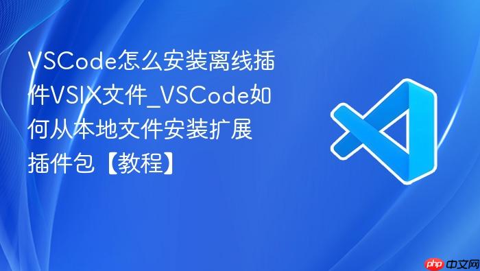 vscode怎么安装离线插件vsix文件_vscode如何从本地文件安装扩展插件包【教程】