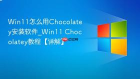win11怎么用chocolatey安装软件_win11 chocolatey教程【详解】