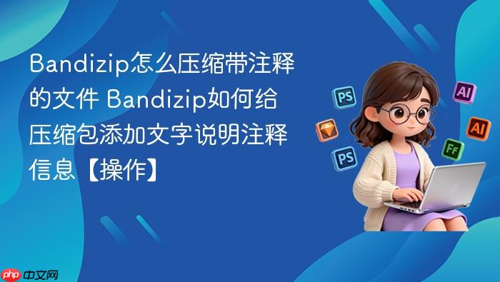 bandizip怎么压缩带注释的文件 bandizip如何给压缩包添加文字说明注释信息【操作】