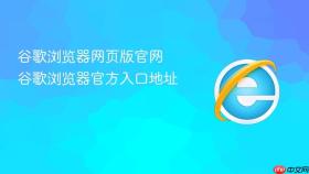 谷歌浏览器网页版官网 谷歌浏览器官方入口地址