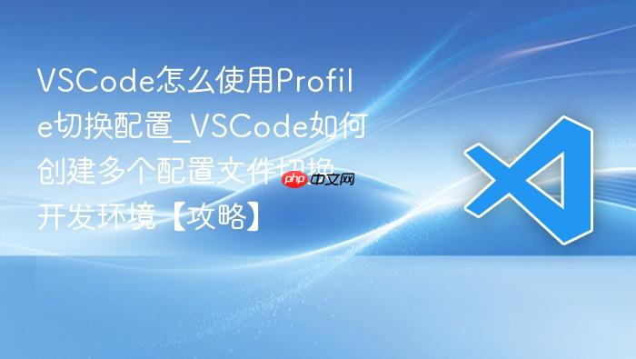 vscode怎么使用profile切换配置_vscode如何创建多个配置文件切换开发环境【攻略】