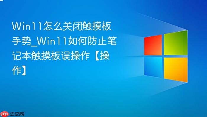 win11怎么关闭触摸板手势_win11如何防止笔记本触摸板误操作【操作】