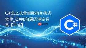 c#怎么批量删除指定格式文件_c#如何遍历清空目录【干货】