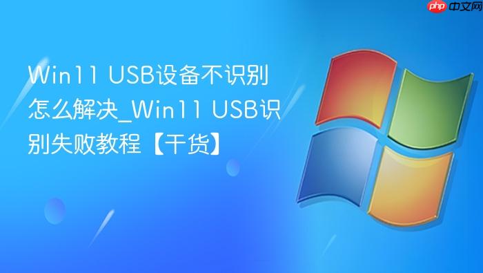 win11 usb设备不识别怎么解决_win11 usb识别失败教程【干货】