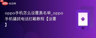 oppo手机怎么设置黑名单_oppo手机骚扰电话拦截教程【设置】