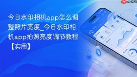 今日水印相机app怎么调整照片亮度_今日水印相机app拍照亮度调节教程【实用】