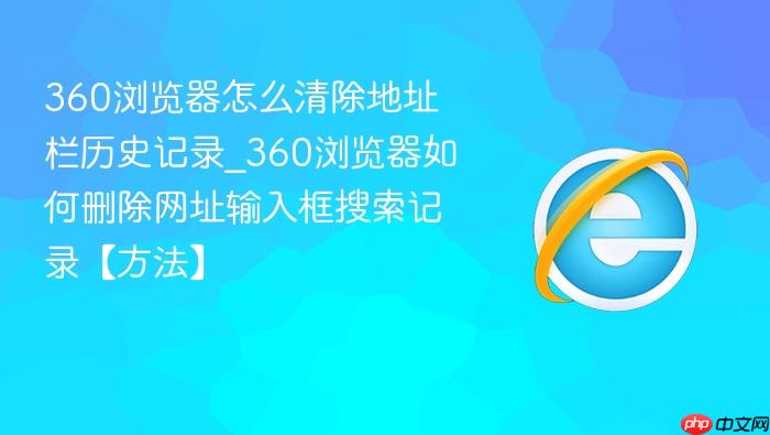 360浏览器怎么清除地址栏历史记录_360浏览器如何删除网址输入框搜索记录【方法】