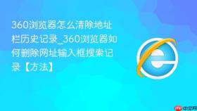 360浏览器怎么清除地址栏历史记录_360浏览器如何删除网址输入框搜索记录【方法】