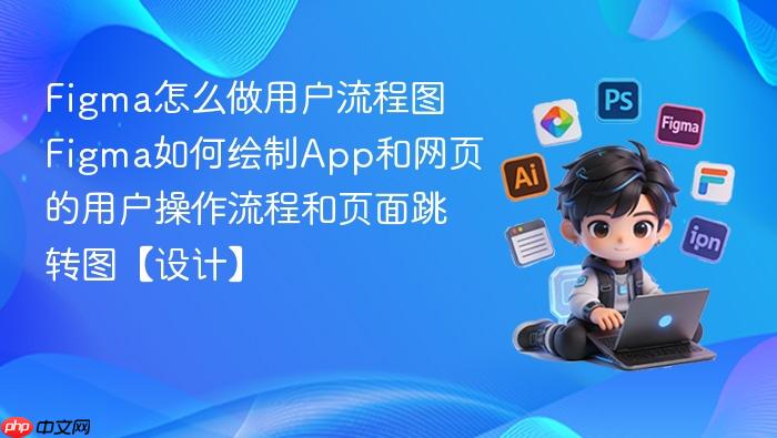 figma怎么做用户流程图 figma如何绘制app和网页的用户操作流程和页面跳转图【设计】