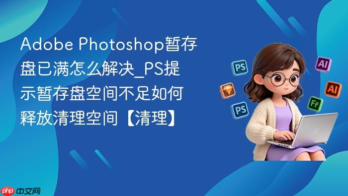 adobe photoshop暂存盘已满怎么解决_ps提示暂存盘空间不足如何释放清理空间【清理】