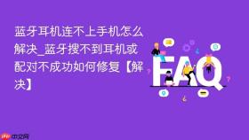 蓝牙耳机连不上手机怎么解决_蓝牙搜不到耳机或配对不成功如何修复【解决】