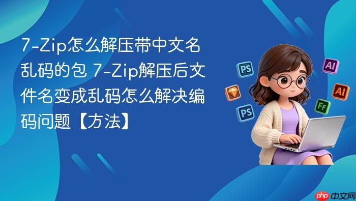 7-zip怎么解压带中文名乱码的包 7-zip解压后文件名变成乱码怎么解决编码问题【方法】