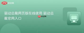 驱动总裁网页版在线使用 驱动总裁官网入口