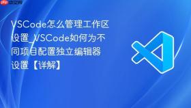 vscode怎么管理工作区设置_vscode如何为不同项目配置独立编辑器设置【详解】