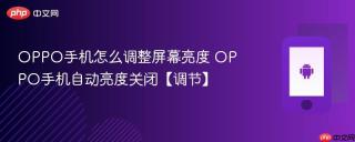 OPPO手机怎么调整屏幕亮度 OPPO手机自动亮度关闭【调节】